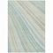 Homeroots 9' X 12' Ivory Blue And Green Striped Washable Indoor Outdoor Area Rug 614993 - alternate 3