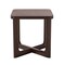 Homeroots 24" Brown Wood Square Cross Legs End Table 691645 - alternate 1