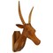Homeroots 28" Brown Solid Wood Elk Head Hanging Dimensional Sculpture 401293 - alternate 1