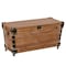 Vintiquewise Wooden Storage Trunk Bench with Wheels for Decorative Organization or Seating QI004860.L - alternate 1