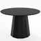 Homeroots 46" Black Solid Wood Pedestal Base Round Top Dining Table 721060 - alternate 4