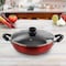 Better Chef 10 Inch Red Aluminum Deep Frying Pan with Glass Lid DF1002R - alternate 8