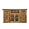Homeroots 60" Brown Solid Wood Cabinet Enclosed Storage Distressed TV Stand 528698 - alternate 7