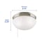 Westinghouse Two-Light Indoor Flush-Mount Ceiling Fixture Brshd Nkl Frstd Gls 6721000 - alternate 2