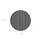 Homeroots 8' Black And Ivory Round Striped Washable Indoor Outdoor Area Rug 595849 - alternate 3