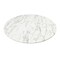 Homeroots 40" White And Gray Rounded Marble And Metal Pedestal Base Dining Table 520846 - alternate 10