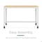 Space Solutions Desk, 23.88 in D X 30 in H, 47.45 in W X Steel, White / Maple 24973 - alternate 5