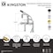 Kingston Brass 7" Center Deck-Mount Clawfoot Tub Faucet with Hand Shower, Polished Chrome AE6401CG - alternate 2
