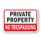 Signmission Private Property No Trespassing No. 4, Heavy-Gauge Aluminum, 18" H, A-1824-24834 A-1824-24834 - alternate 1