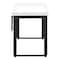 Homeroots Adjustable White and Black Wood and Metal Sled Computer Desk 490018 - alternate 8