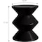 Leisuremod Aura Modern Side Table - Double Hourglass Design, ABS Plastic, Indoor/Outdoor Use AST15BL - alternate 3