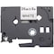 Brother Label, Black/White, Labels/Roll: Continuous HGE2515PK - alternate 1