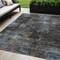 Homeroots 5' X 8' Graphite Charcoal And Silver Abstract Washable Indoor Outdoor Area Rug 587903 - alternate 1