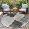 Homeroots 8' Ivory And Black Round Geometric Washable Indoor Outdoor Area Rug 631935 - alternate 6