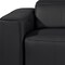 Homeroots 104" Black Top Grain Leather Reclining Metal USB Sofa 720436 - alternate 5