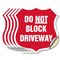 Signmission Driveway Shield Sign Do Not Block Drivew, 4 inch X 4 inch, Vinyl Decal, 5PK SHI-D-5PACK-4-378 - alternate 1