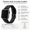 Elegani Band Compatible with Apple Watch 38mm, Dark Green, Silver, Black, Yellow Gold, Rose Gold Buckle SVLTQR-DGRN-38 - alternate 2