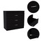 Homeroots 32" Black Three Drawer Dresser 544035 - alternate 1