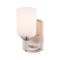 Vaxcel Laurelhurst 1-Light Wall Sconce, Satin Nickel, Frosted White Glass, 4.75-In. Wide W0574 - alternate 1