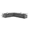 Homeroots Gray Italian Leather Modular L Shaped Eight Piece Corner Sectional With Console 534868 - alternate 6