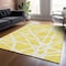 Homeroots 3' X 5' Yellow And Linen Geometric Washable Indoor Outdoor Area Rug 600498 - alternate 7