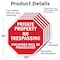 Signmission Private Property No Trespassing Vio, 10 inch X 10 inch, Aluminum Metal Signs, 5PK OC-A-5Pack-10-157 - alternate 2