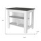 Homeroots 41in Dark Gray and White Wood Kitchen Island Set With Storage 519052 - alternate 4