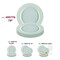 Smarty Had A Party 7.5" Matte Turquoise Round Disposable Plastic Appetizer/Salad Plates (120 Plates), 120PK 4857TQ-CASE - alternate 6
