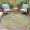 Homeroots 8' Sage And Ivory Round Abstract Washable Indoor Outdoor Area Rug 631313 - alternate 4