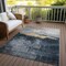 Homeroots 3' X 5' Blue Gray And Gold Abstract Washable Indoor Outdoor Area Rug 602993 - alternate 5