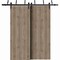 Sartodoors Sliding Closet Barn Bypass Doors 48 x 80 inches, BASIC 3001 Caramel Oak, Modern 6.6ft Rails Hardwa BASIC3001BBB-NATUR-48 - alternate 1