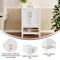 Flash Furniture Vega 24in. Vanity w/Sink, Soft Close Doors & Open Shelf, Carrara Marble, Gold Hardware, White/White FS-VEGA24-WH-HDGLD-GG - alternate 4