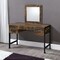Homeroots 47" Black Mirrored Vanity Table with Mirror With Four Drawers 486443 - alternate 4