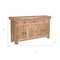 Homeroots 72in Natural Solid Wood Three Drawer Sideboard with Five Doors 634323 - alternate 5