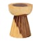 Bali & Pari Alara Hand-carved Suar Wood Side Table 259-14282-ZORO - alternate 1