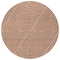 Homeroots 8' Terra Cotta And Ivory Round Geometric Washable Indoor Outdoor Area Rug 612156 - alternate 5