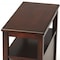 Homeroots 24" Dark Brown Manufactured Wood End Table With Two Drawers And Shelf 488986 - alternate 5