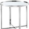Homeroots 22" Silver Glass And Stainless Steel Round Mirrored End Table 528629 - alternate 3