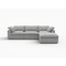 Homeroots 120" Light Gray Linen Blend Modular Sofa With Ottoman And Storage 714556 - alternate 1