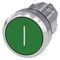 Siemens Pushbutton, 22 mm, round, metal, shiny, green, inscription: I 3SU1050-0AB40-0AC0-ZY19 - alternate 1