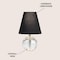 Jonathan Y Goddard 16" Crystal Ball/Metal LED Table Lamp, Clear/Black JYL2079B - alternate 2