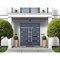 Vdomdoors Steel Double Doors Deux 1105 Gray Graphite Stainless Inserts Single Modern Painted DEUX1105DEXD-GRE-RH-W72 x H80 - alternate 4