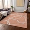 Homeroots 3' X 5' Salmon And Ivory Abstract Washable Indoor Outdoor Area Rug 597517 - alternate 4