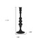 Homeroots 12" Black Glass Tabletop Taper Candlestick 608417 - alternate 4
