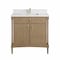 James Martin Vanities Kinnsden 36" Sgl Vanity, Weathered Oak, Sgl Hole 3 CM Wht Zeus Silestone Top and Matching Backsplash D680-V36-WTO-1WZ - alternate 1