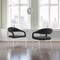 Armen Living Morgan Upholstered Dining Chair with Brushed Stainless Steel and Charcoal Fabric - Set of 2 LCMOSIBSCH - alternate 7