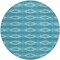 Homeroots 8' Teal Blue Gray And Ivory Round Geometric Washable Indoor Outdoor Area Rug 599672 - alternate 5