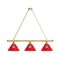 Holland Bar Stool Co Georgia "Bulldog" 3 Shade Billiard Light, Brass Fixture BL3BRGA-Dog - alternate 1