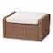 Bali & Pari Derris Bohemian Peanut Brown Braided Rattan Footstool 256-14076-ZORO - alternate 5