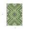 Homeroots 3' X 5' Green Ivory And Beige Tribal Washable Indoor Outdoor Area Rug 598118 - alternate 6